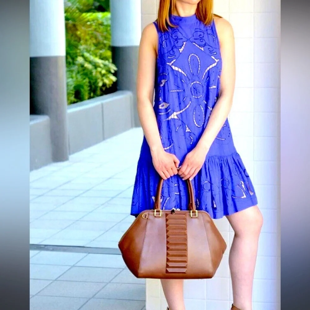 Free People Hot Child Mini Dress Eyelet Dropwaist Babydoll Open-back, size XS - Picture 1 of 8